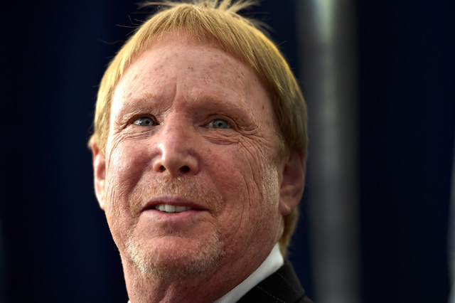 Oakland Raiders owner Mark Davis when he spoke with media before the Gridiron Greats Hall of Fame Induction dinner in Las Vegas, June 3, 2016. (David Becker/Las Vegas Review-Journal) Follow @david ...