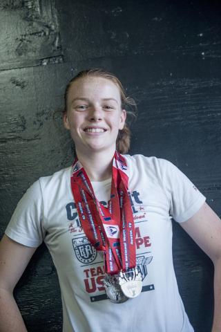 Marya Drabicki, 14, poses for a photo at CrossFit Henderson July 9. Jacob Kepler/View