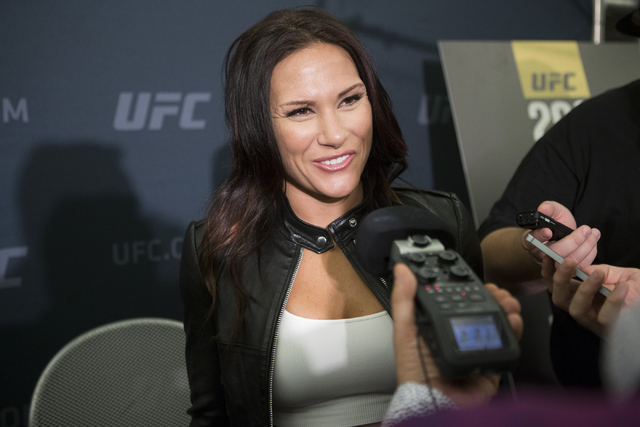 Cat Zingano speaks during an UFC 200 media event at the MGM Grand hotel-casino on Tuesday, July 5, 2016, in Las Vegas. Erik Verduzco/Las Vegas Review-Journal Follow @Erik_Verduzco