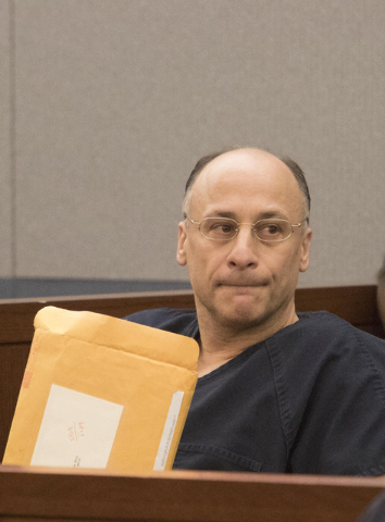 Mark Picozzi, a New Jersey man convicted of raping and robbing escorts, waits in court for his sentencing at the Regional Justice Center in downtown Las Vegas on Thursday, July 28, 2016. Richard B ...