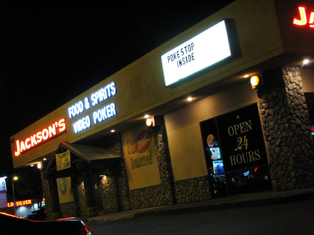Jackson's Bar and Grill, 6020 W. Flamingo Road is one of several businesses in the valley capitalizing on the Pokemon Go craze. (F. Andrew Taylor/Review-Journal)