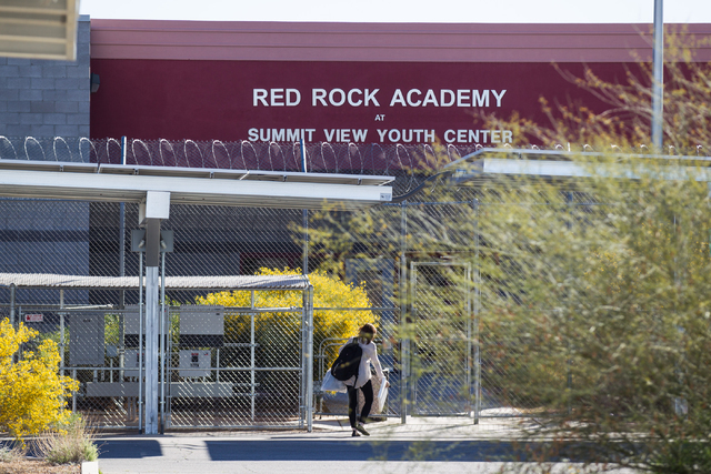 The entrance of Red Rock Academy, a state juvenile correctional facility, on Tuesday, March 10, 2015. (Chase Stevens/Las Vegas Review-Journal Follow @csstevensphoto)