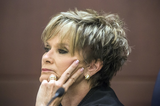 Justice Nancy M. Saitta listens Friday, July 29, 2016, during oral arguments on school choice at the Nevada Supreme Court. Jeff Scheid/Las Vegas Review-Journal Follow @jeffscheid