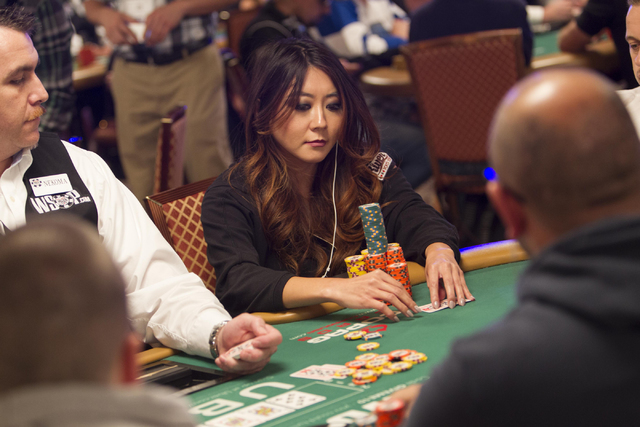 Poker player Maria Ho competes during Day 4 of the Main Event of the World Series of Poker at the Rio Convention Center in Las Vegas on Friday, July 15, 2016. Richard Brian/Las Vegas Review-Journa ...