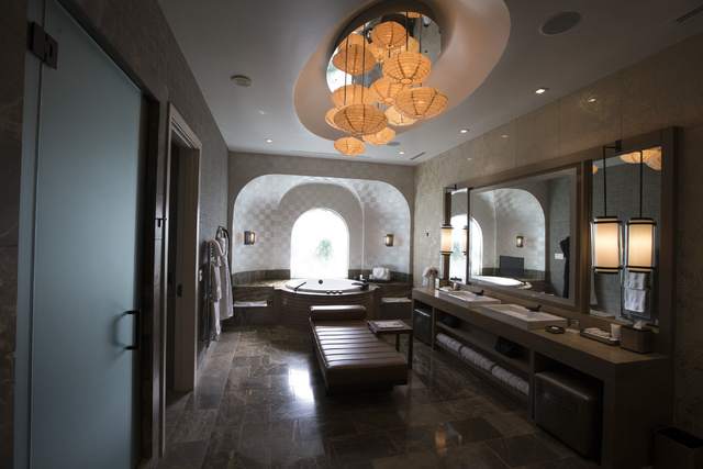 The master bathroom of the Nobu Hotel Villa inside Caesar Palace casino-hotel is seen on Wednesday, March 16, 2016, in Las Vegas. Erik Verduzco/Las Vegas Review-Journal Follow @Erik_Verduzco