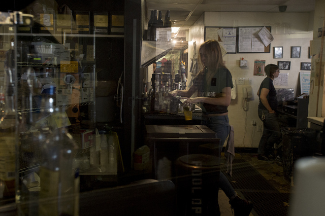 Barista Madison Haner works at The Beat Coffeehouse & Records on Friday, July 1, 2016, in Las Vegas. The shop will close later this year. (Bridget Bennett/Las Vegas Review-Journal) Follow @bri ...
