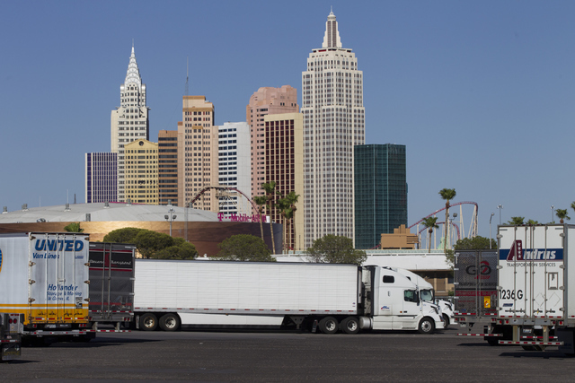 The Wild Wild West Truck Plaza at the intersection of Procyon Street and Tropicana Avenue is seen on Tuesday, July 5, 2016, in Las Vegas. (Erik Verduzco/Las Vegas Review-Journal) Follow @Erik_Verduzco