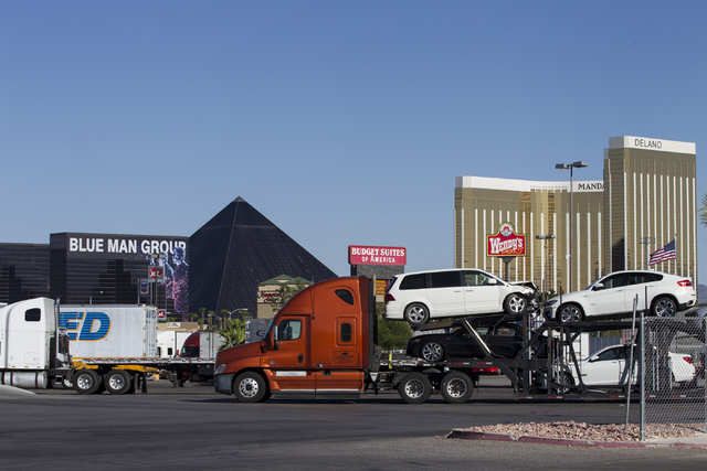 The Wild Wild West Truck Plaza at the intersection of Procyon Street and Tropicana Avenue is seen on Tuesday, July 5, 2016, in Las Vegas. (Erik Verduzco/Las Vegas Review-Journal) Follow @Erik_Verduzco