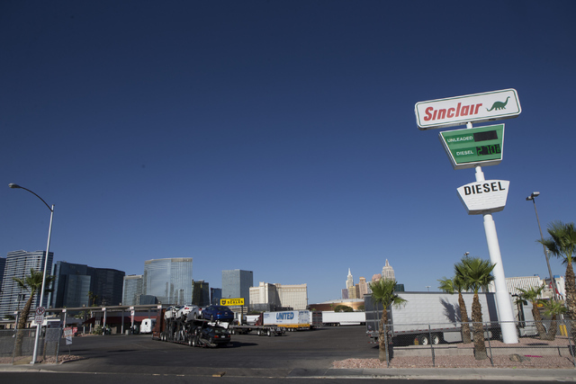 The Wild Wild West Truck Plaza at the intersection of Procyon Street and Tropicana Avenue is seen on Tuesday, July 5, 2016, in Las Vegas. (Erik Verduzco/Las Vegas Review-Journal) Follow @Erik_Verduzco