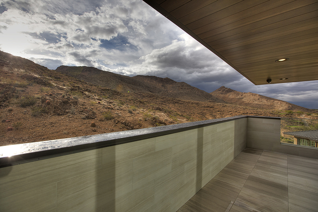 The home has views of the Spring Mountains in Red Rock Canyon. (Courtesy of Shapiro & Sher Group)