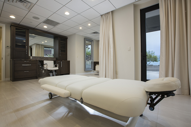 A private massage room can be found in the basement of the home. (Courtesy of Shapiro & Sher Group)