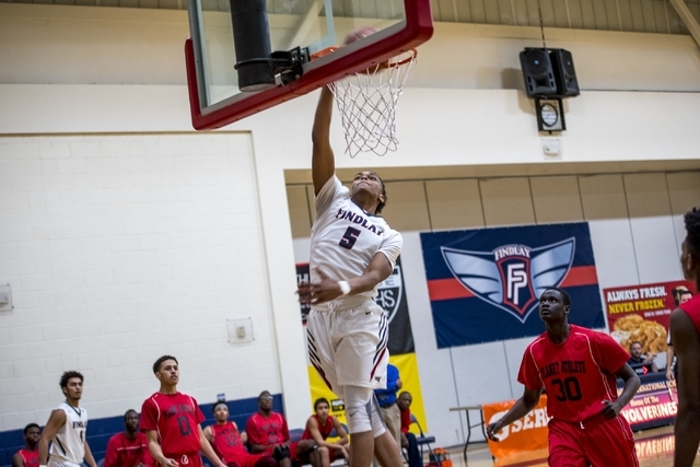 P.J. Washington of Findlay Prep dunks the ball against Planet Athlete Academy at Henderson International School in Henderson on Wednesday, Nov. 25, 2015. Joshua Dahl/Las Vegas Review-Journal