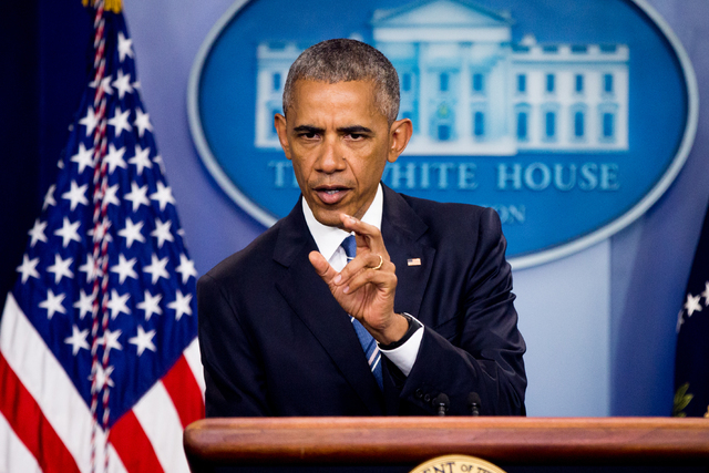 President Barack Obama speaks in the White House briefing room on the Supreme Court decision on immigration, June 23, 2016. (Andrew Harnik/AP)