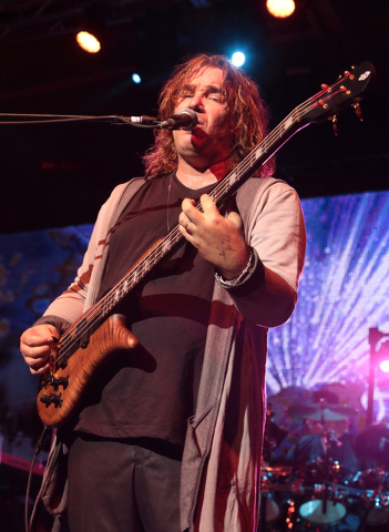 Billy Sherwood of the band Yes performs in concert at Pier Six Pavilion on Wednesday, Aug. 12, 2015, in Baltimore. (Photo by Owen Sweeney/Invision/AP)