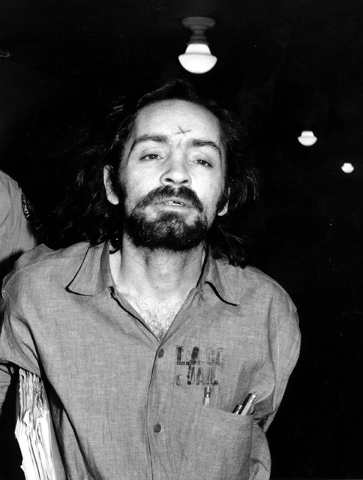 Unsuccessful in his attempts to obtain a mistrial, Charles Manson heads for court in Los Angeles on Aug. 6, 1970, to listen to further cross-examination of the state's star witness, Linda Kasabian ...