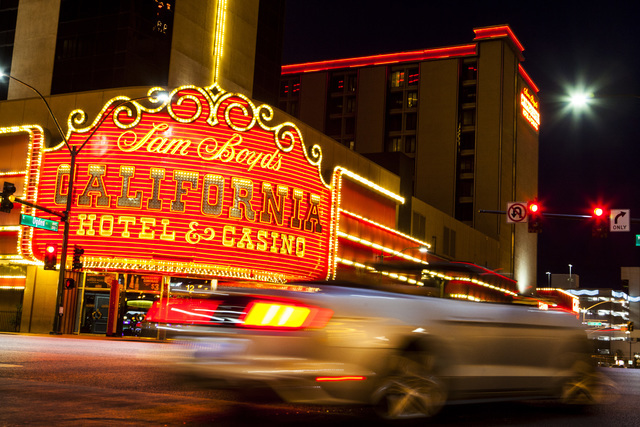 The California hotel-casino is shown in downtown Las Vegas on Wednesday, Aug. 3, 2016. Miranda Alam/Las Vegas Review-Journal Follow @miranda_alam