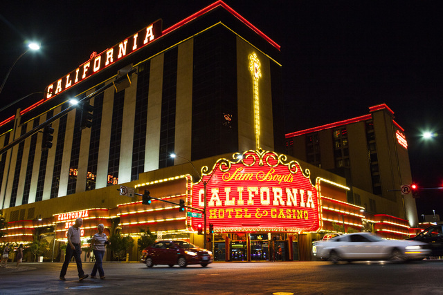 The California hotel-casino is shown in downtown Las Vegas on Wednesday, Aug. 3, 2016. Miranda Alam/Las Vegas Review-Journal Follow @miranda_alam
