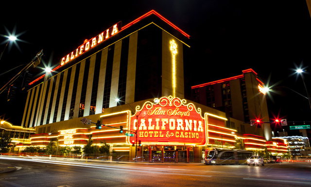The California hotel-casino is shown in downtown Las Vegas on Wednesday, Aug. 3, 2016. Miranda Alam/Las Vegas Review-Journal Follow @miranda_alam