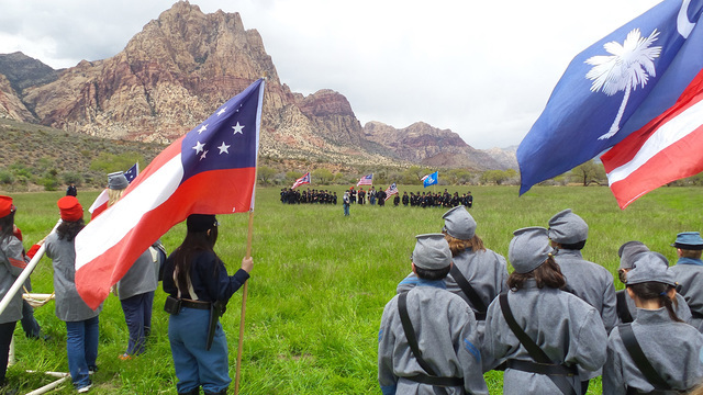 Guests can try on Civil War uniforms and learn to march and drill in formation with input from historic re-enactors at 10 a.m. Aug. 27 at Spring Mountain Ranch State Park. (Special to View)