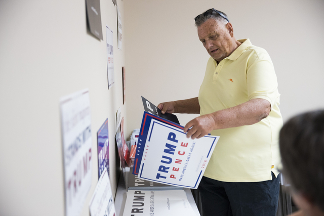 Bob Smith attends the grand opening for the new campaign office for Republican presidential candidate Donald Trump in Las Vegas on Saturday, Aug. 27, 2016, in Las Vegas. (Erik Verduzco/Las Vegas R ...
