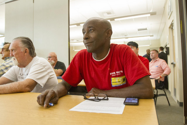 Harold Carnes listens during a career-building workshop at the Vegas PBS building, 3050 E. Flamingo Road, July 21. Richard Brian/View Follow @vegasphotograph on Twitter