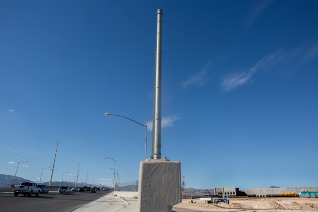 Fanatics Inc. plans to use the 1 million-square-foot distribution center under construction just southwest of the Interstate 15 and 215 Beltway in North Las Vegas. Elizabeth Brumely/Las Vegas Revi ...