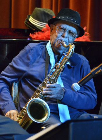 Don Hill performs with Jazzin’ Jeanne Brei and The Speakeasy Swingers at the Italian American Club, 2333 E. Sahara Ave., June 2, 2016. Bill Hughes/View