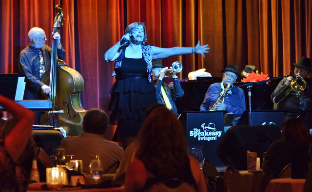 Jazzin’ Jeannie Brei and The Speakeasy Swingers perform at the Italian American Club, 2333 E. Sahara Ave., June 2, 2016. Bill Hughes/View