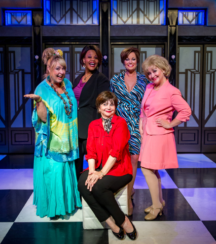 Cindy Willliams, seated, with "Menopause the Musical" cast.