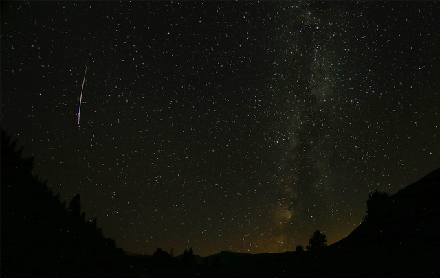 Perseid meteor shower putting on a show over Las Vegas