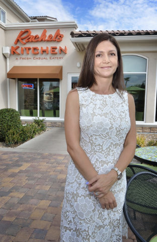 Debbie Roxarzade, founder and CEO of Rachel’s Kitchen, is shown at the grand opening of the company’s latest franchise at the Hilton Garden Inn at 1340 W. Warm Springs Road in Henderson on Mon ...