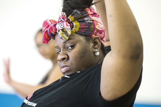 Aleisha Hall participates in a contemporary dance class that's part of the R.A.G.E. (Reaching Above Greater Expectations) program founded by former Cirque du Soleil dancer Tyrell Rolle. Jeff Schei ...