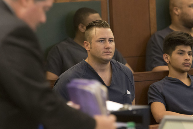 Shane Ross, son of Las Vegas Councilman Steve Ross, appears in court at the Regional Justice Center Wednesday, Aug. 24, 2016. Richard Brian/Las Vegas Review-Journal Follow @vegasphotograph