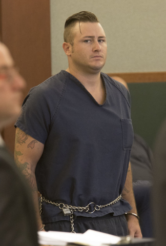 Shane Ross, son of Las Vegas Councilman Steve Ross, appears in court at the Regional Justice Center Wednesday, Aug. 24, 2016. Richard Brian/Las Vegas Review-Journal Follow @vegasphotograph