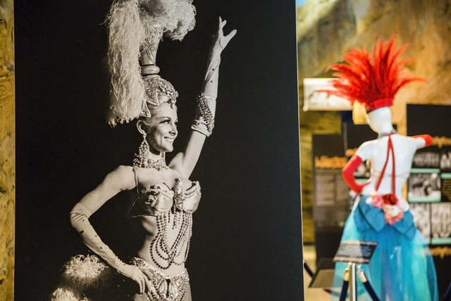 "Les Folies Bergere: Entertaining Las Vegas One Rhinestone at a Time" continues through Jan. 15 at the Nevada State Museum at Las Vegas Springs Preserve on Tuesday, August 2, 2016, in Las Vegas. ( ...