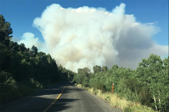 Strawberry Fire near Great Basin National Park (Matt Jensson/Facebook)