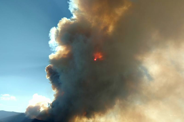 Strawberry Fire near Great Basin National Park. (Tana Terry Baker/Facebook)