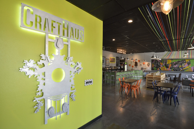 The taproom is shown at the CraftHaus Brewery, 7350 Eastgate Road in Henderson, April 30, 2015. View file photo