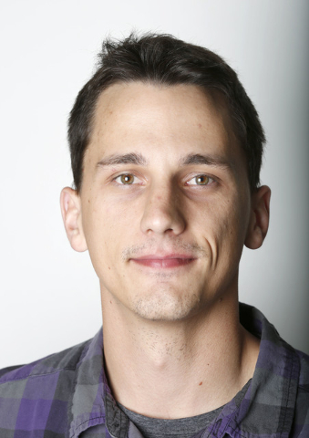 Reporter Colton Lochhead poses for a photo at the Las Vegas Review-Journal's photo studio in Las Vegas, Tuesday, Sept. 20, 2016. Chitose Suzuki/Las Vegas Review-Journal