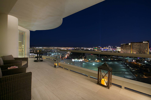 This $5.5 million Turnberry Tower Two penthouse has sweeping views of the Las Vegas Strip. (Courtesy)