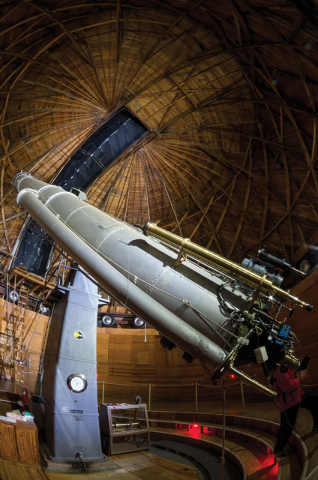 The Clark telescope at Lowell Observatory in Flagstaff. (courtesy Flagstaff Convention and Visitors Bureau)