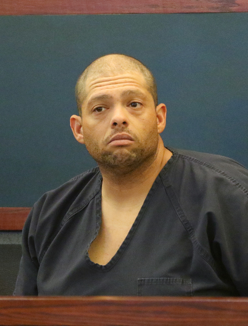 Pedro Jose Garcia appears before Las Vegas Justice of Peace Pro Tem Holly Stoberski at the Regional Justice Center Wednesday, Sept. 28, 2016, in Las Vegas. Garcia was arrested after the Sunday fat ...