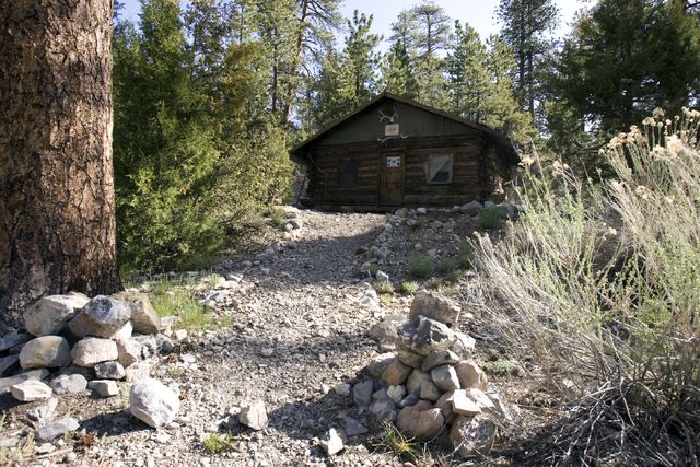 Hidden Forest Cabin in the Sheep Mountains north of Las Vegas is shown Tuesday, May 12, 2009. The Fish and Wildlife Service will repair and restore the remote, century-old log cabin. K.M. Cannon/L ...