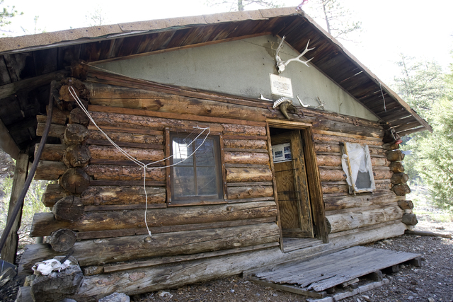The Hidden Forest Cabin in the Sheep Mountains north of Las Vegas is shown Tuesday, May 12, 2009. The Fish and Wildlife Service will repair and restore the remote, century-old log cabin. K.M. Cann ...
