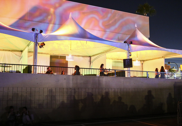 People watch Tegan and Sara perform on the main stage during the Life is Beautiful music and arts festival in downtown Las Vegas on Friday, Sept. 23, 2016. Chase Stevens/Las Vegas Review-Journal F ...