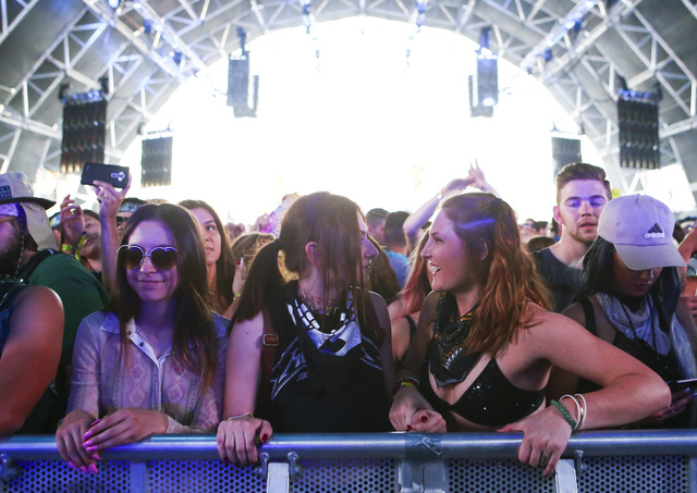 Attendees listen to Rezz perform during the Life is Beautiful music and arts festival in downtown Las Vegas on Friday, Sept. 23, 2016. Chase Stevens/Las Vegas Review-Journal Follow @csstevensphoto