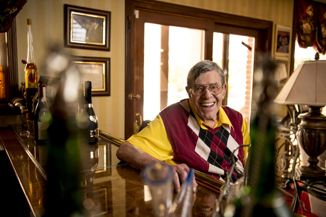 Jerry Lewis poses for a photo in his Las Vegas home Friday, Sept. 9, 2016. Joshua Dahl/Las Vegas Review-Journal