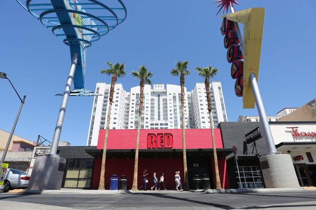 Pedestrians Pass In Front Of Red A New Night Club That Took The Place Of Insert Coin Which Has Sat Vacant For A More Than A Year On Fremont Street In Las