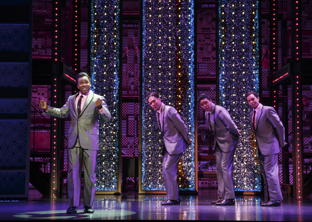 The Drifters sing "Up on the Roof" in "Beautiful — The Carole King Musical." The Tony-winning show's national tour opens Tuesday at The Smith Center. Joan Marcus/Courtesy The Smith Center for th ...
