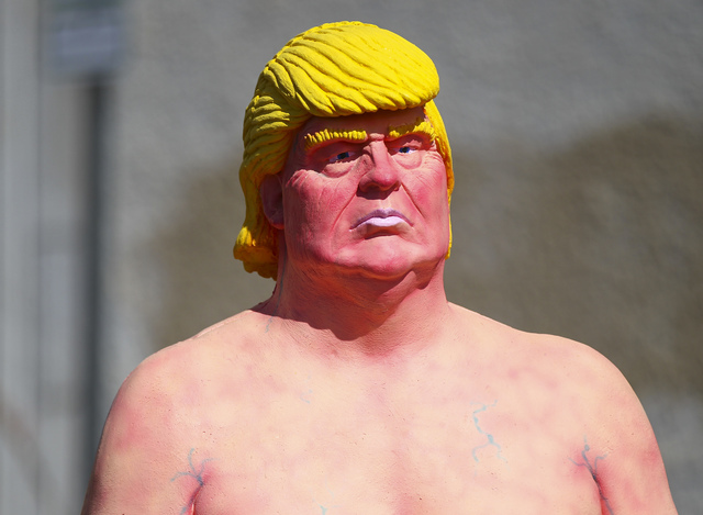 Naked Trump Statue Appears In Downtown Las Vegas Across